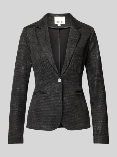 ICHI Slim fit blazer met reverskraag, model 'Kate' Zwart - 2