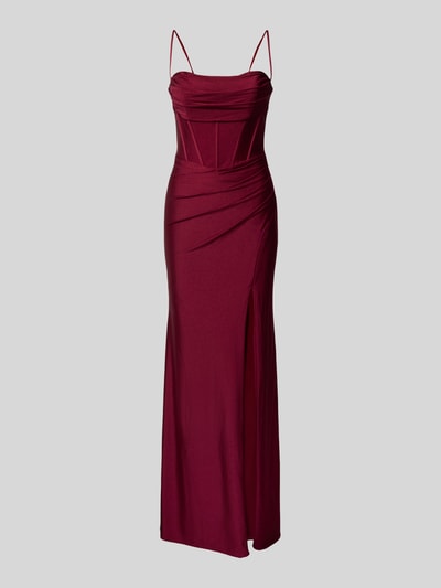 Mascara Avondjurk met loopsplit Rood - 2