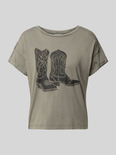 Noisy May T-Shirt mit Label-Print Modell 'BOHDI' Hellgrau 2