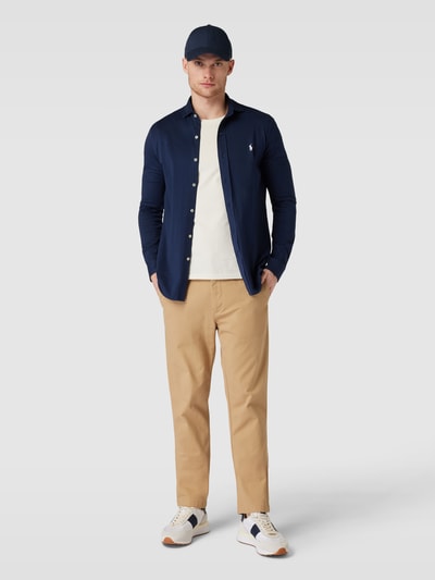 Polo Ralph Lauren Overhemd met kentkraag, effen design en knoopsluiting Marineblauw - 1