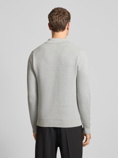 SELECTED HOMME Regular fit gebreide pullover van biologisch katoen, model 'DANE' Lichtgrijs - 5