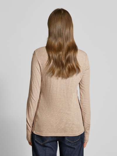 Marc O'Polo Slim Fit Langarmshirt aus reiner Baumwolle Stein 5