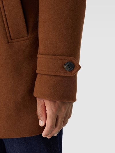 SELECTED HOMME Lange jas met opstaande kraag, model 'REUBEN' Camel - 3