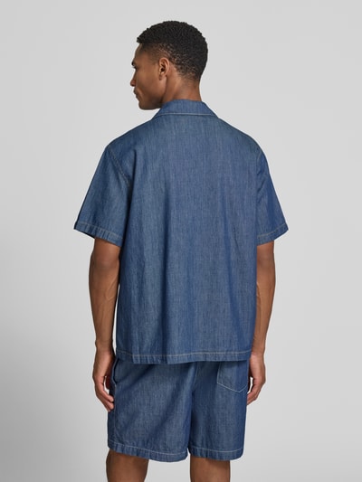 Lacoste Relaxed Fit Freizeithemd aus reiner Baumwolle Jeansblau 5
