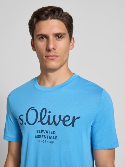 s.Oliver RED LABEL Regular Fit T-Shirt aus reiner Baumwolle Ocean 3