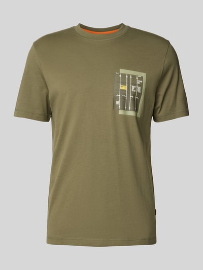 BOSS Orange Regular Fit T-Shirt aus reiner Baumwolle Khaki 2