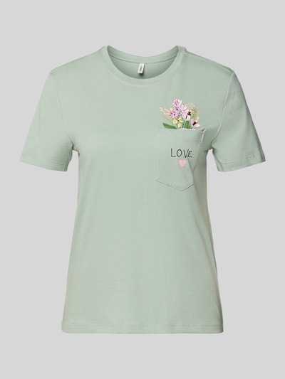ONLY Regular Fit T-Shirt aus reiner Bio-Baumwolle Modell 'POLLY' Schilf 2