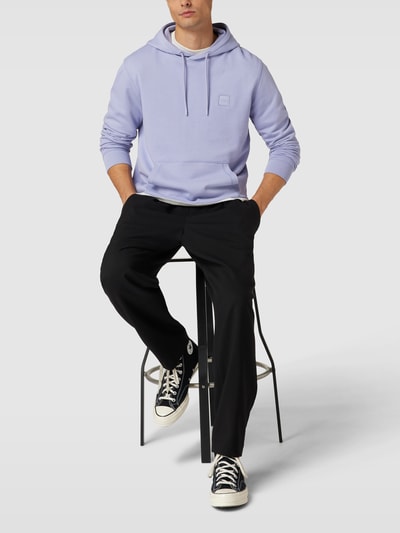 BOSS Orange Hoodie mit Logo-Stitching Modell 'WETALK' Flieder meliert 1