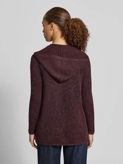 VERO MODA Regular Fit Cardigan mit Kapuze Modell 'DOFFY' Dunkelrot 5