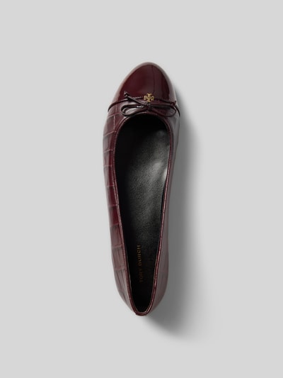 Tory Burch Ballerinas aus echtem Leder Bordeaux 4