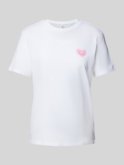 Only T-shirt z nadrukowanym motywem model ‘LUCIA’ Biały 2