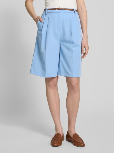 Christian Berg Woman Bermudas mit Eingrifftaschen und Gürtel Hellblau 4