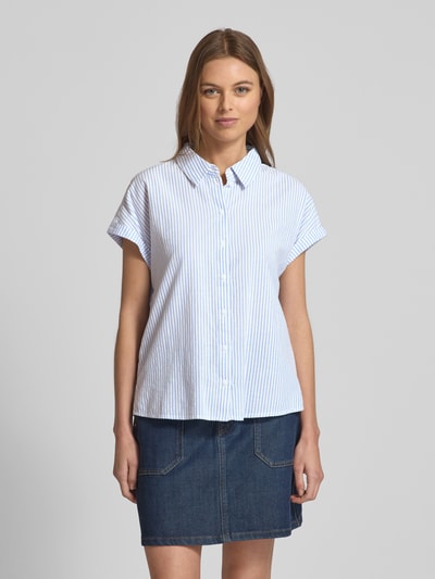 Tom Tailor Denim Loose Fit Bluse mit Streifenmuster Blau 4