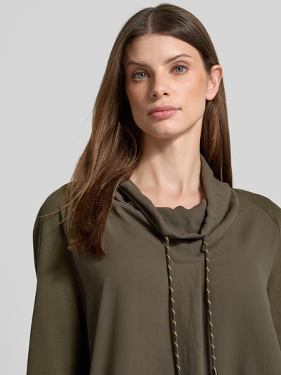Marc Cain Sweatshirt met tunnelkoord Kaki - 3