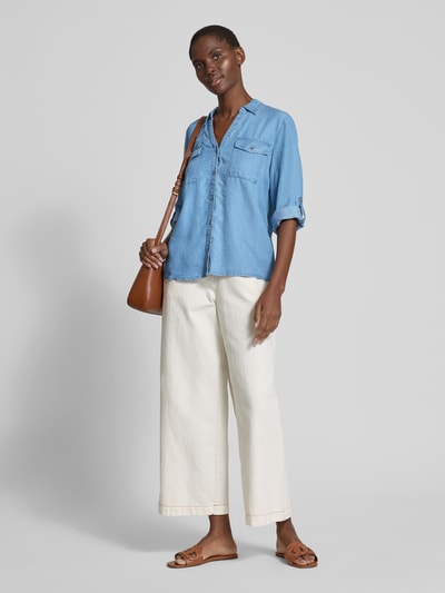 VERO MODA Loose fit overhemdblouse van lyocell, model 'BREE' Jeansblauw - 1
