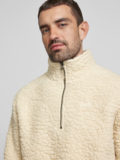 Forét Gebreide pullover met opstaande kraag, model 'WAVE' Offwhite - 3