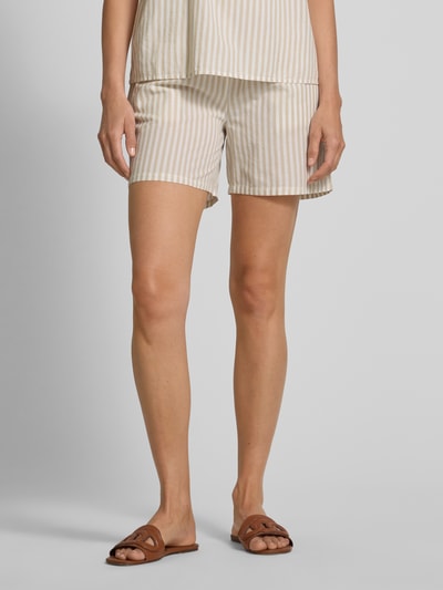 Soyaconcept Korte regular fit broek met elastische band, model 'ROSETTE' Beige - 4