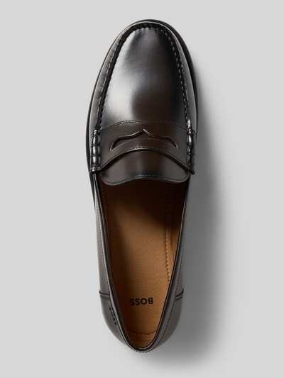 BOSS Loafer aus echtem Rindsleder Modell 'TEVAN' Dunkelbraun 3