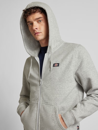 Dickies Sweatjacke mit Kapuze Modell 'OAKPORT' Mittelgrau Melange 3