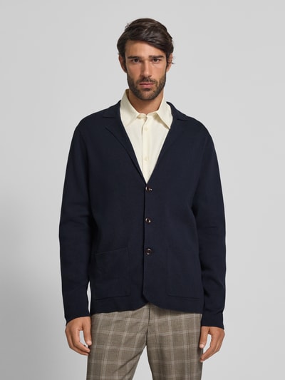 Fynch-Hatton Kurtka z dzianiny z listwą guzikową Granatowy 4