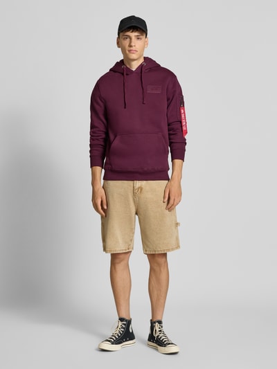 Alpha Industries Bluza z kapturem Bordowy 1