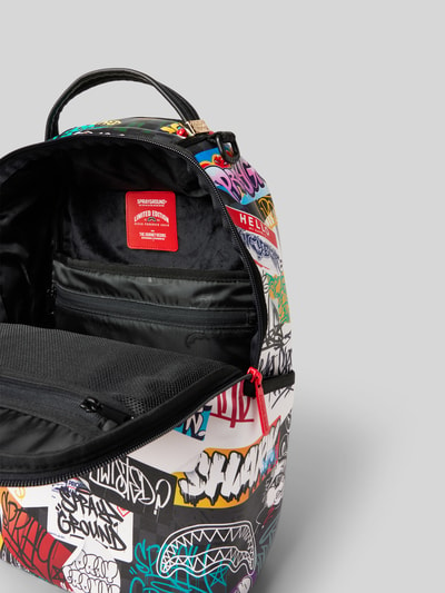 Sprayground Rugzak met motiefprint, model 'TAGGED UP' Wit - 5