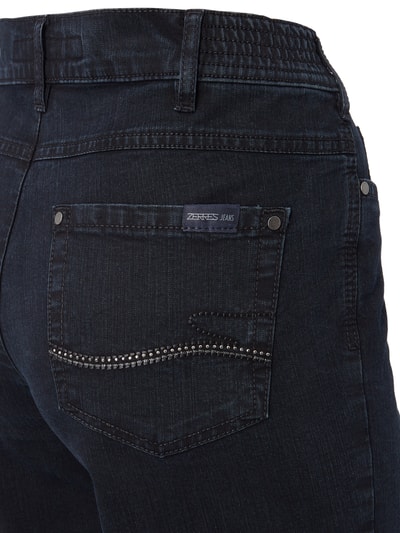 Zerres Comfort fit jeans met stretch, model 'Greta' Marineblauw - 2