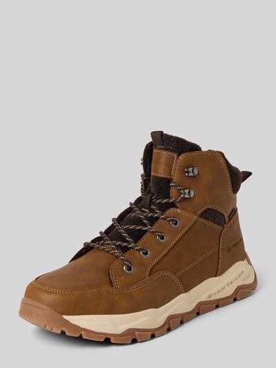 Tom Tailor Schnürstiefel aus wasserabweisendem Material Cognac 1