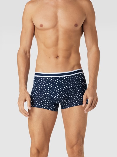 Mey Boxershort met all-over motief, model 'Townsville' Donkerblauw - 1