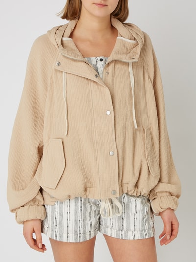 REVIEW Sweatjacke mit Fledermausärmeln Beige 4