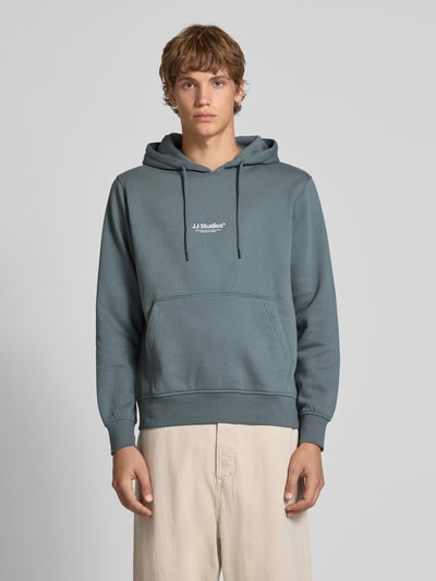 Jack & Jones Bluza z kapturem i nadrukiem z logo model ‘SOHO’ Szaroniebieski 4