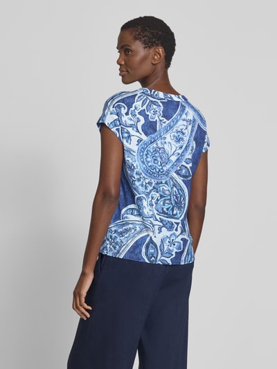 monari T-Shirt mit Tunikakragen Blau 5