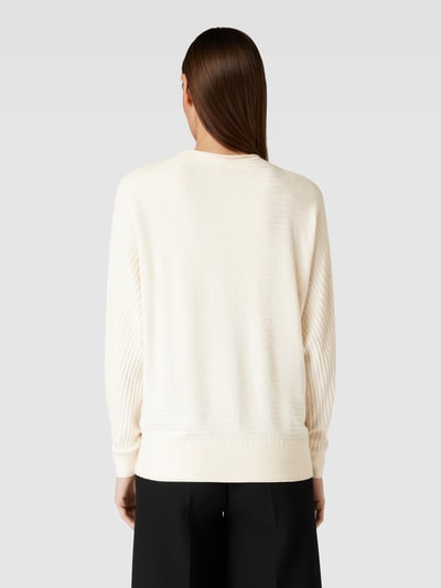 s.Oliver RED LABEL Gebreide pullover met structuurmotief, model 'Struk over' Beige - 5