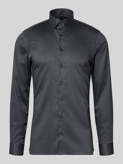OLYMP No. Six Super Slim Fit Business-Hemd mit Kentkragen Anthrazit 2