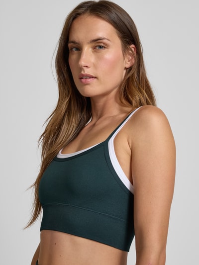 The Upside Top krótki z efektem dwóch warstw Ciemnozielony 3