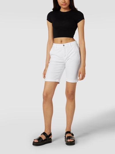 MAC Shorts mit Label-Patch Weiss 1