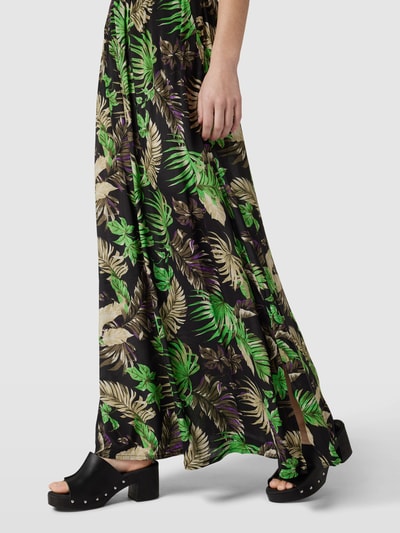 Kaffe Maxirock mit floralem Muster Modell 'Lulu' Schwarz 3