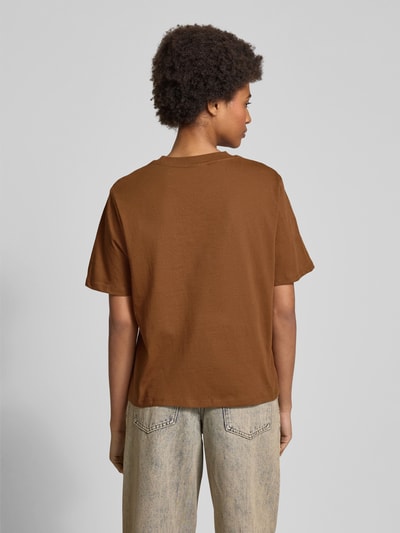 Marc O'Polo Denim T-Shirt mit Label-Print Mittelbraun 5