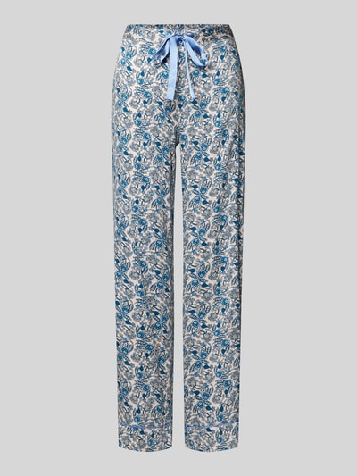 CCDK Copenhagen Straight leg pyjamabroek met tunnelkoord, model 'Janet' Blauw - 1