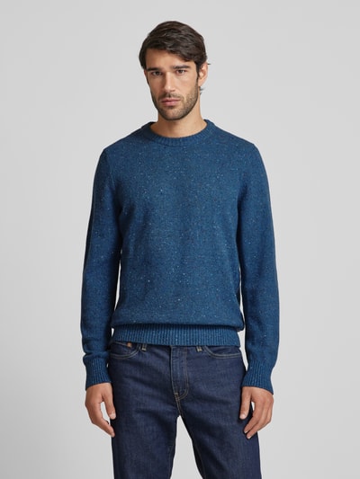 Marc O'Polo Regular fit pullover van tweedgaren  Jeansblauw - 4