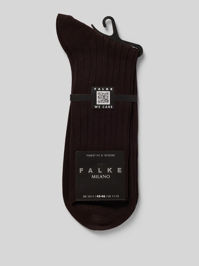 Falke Sokken met biologisch katoen, model 'MILANO' Middenbruin - 3