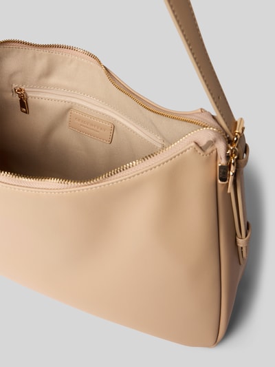Seidenfelt Handtas in leerlook, model 'Nelma' Beige - 5