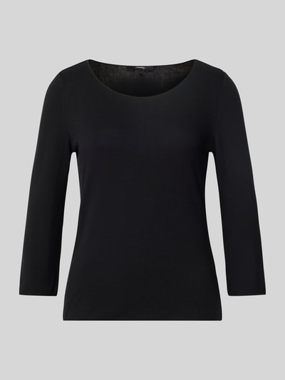 Someday Shirt met lange mouwen van viscosemix met ronde hals, model 'Kirosa' Zwart - 2