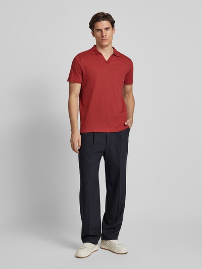 MCNEAL Regular fit poloshirt met V-hals Roestrood - 1