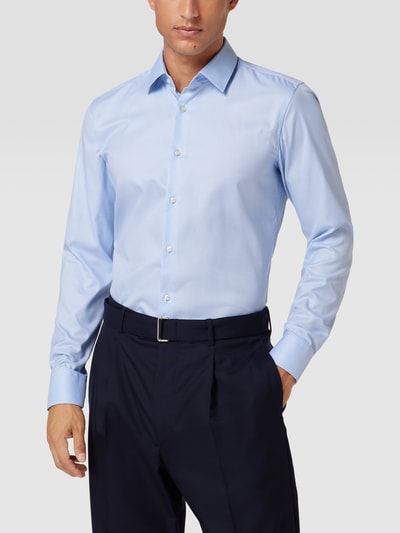 BOSS Koszula biznesowa o kroju slim fit z kołnierzykiem typu kent model ‘Hank’ Błękitny 4