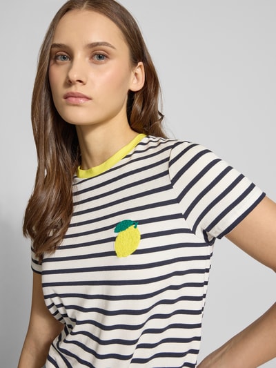 ONLY Regular Fit T-Shirt aus Viskose-Mix Modell 'HEART LIFE' Marine 3