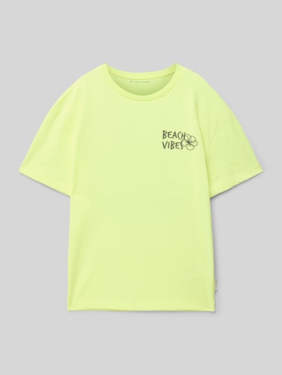 Tom Tailor Oversized T-Shirt aus Baumwoll-Mix Neon Gelb 1