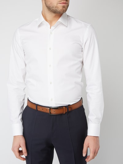 BOSS Slim Fit Business-Hemd aus Baumwolle Weiss 4