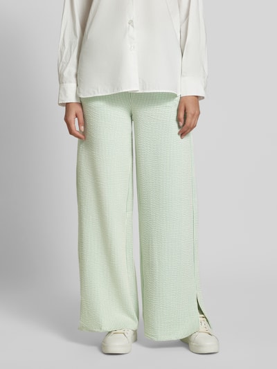 Vila Stoffen broek met elastische band, model 'STRIPLO' Mintgroen - 4