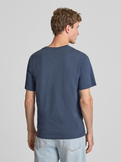 JACK & JONES Regular Fit T-Shirt aus Baumwoll-Mix Modell 'Organic' Marine Melange 5